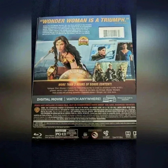 Wonder Woman DVD, Blu-Ray And Digital  (New) - Picture 2 of 3